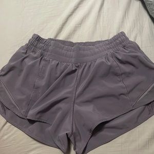 Lululemon purple hotty hot shorts size 6. Like new